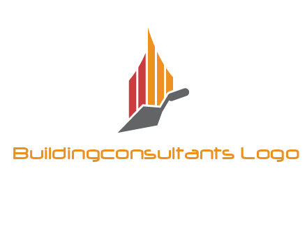 construction logo with a trowel