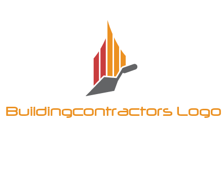 construction logo with a trowel
