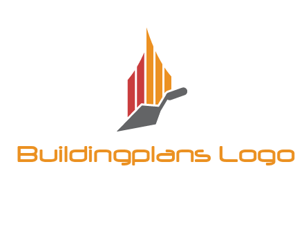 construction logo with a trowel