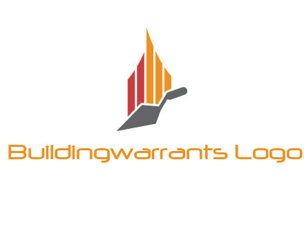 construction logo with a trowel