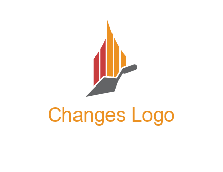 construction logo with a trowel