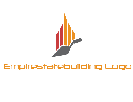 construction logo with a trowel
