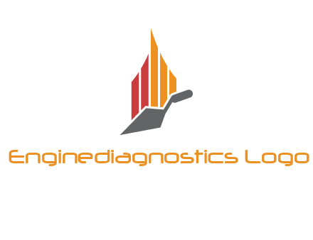 construction logo with a trowel