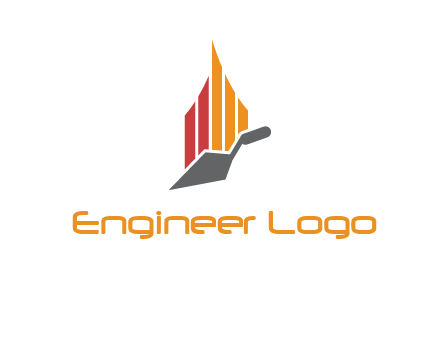 construction logo with a trowel