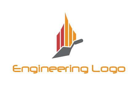 construction logo with a trowel