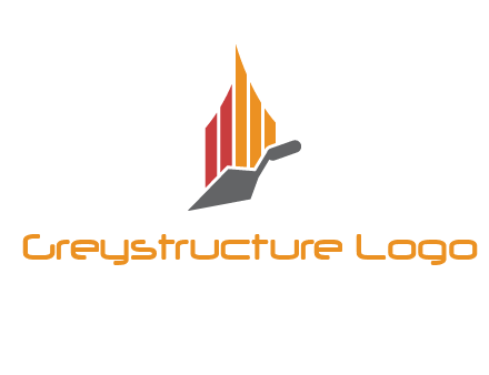 construction logo with a trowel