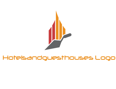 construction logo with a trowel