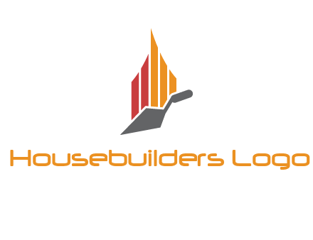 construction logo with a trowel