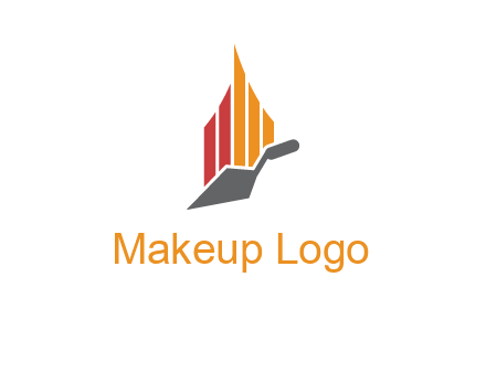 construction logo with a trowel