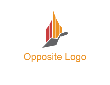 construction logo with a trowel