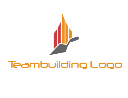 construction logo with a trowel
