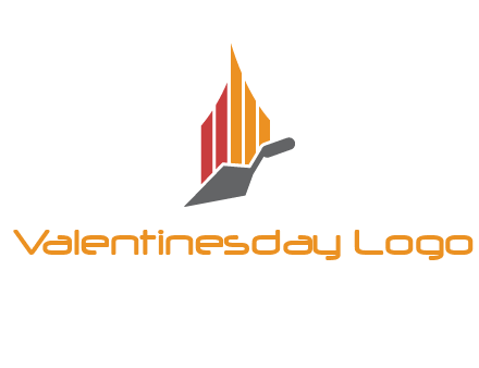 construction logo with a trowel