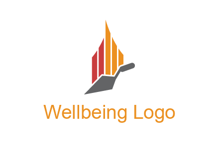 construction logo with a trowel