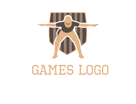 goalke sports logo with a maepern in front of shield