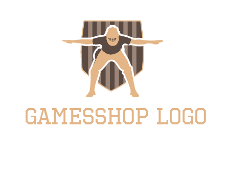 goalke sports logo with a maepern in front of shield