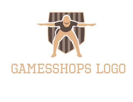 goalke sports logo with a maepern in front of shield