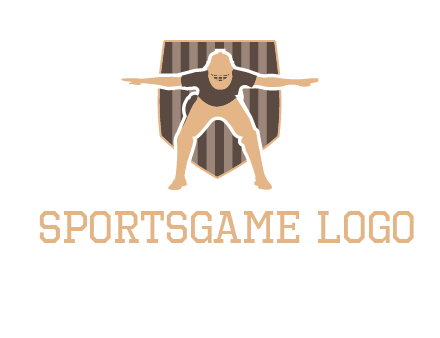 goalke sports logo with a maepern in front of shield