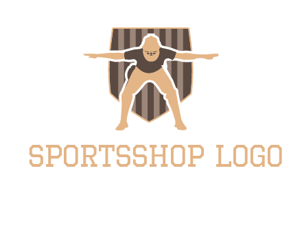 goalke sports logo with a maepern in front of shield