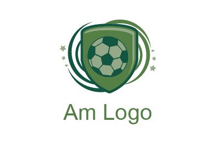 soccer ball in a shield logo