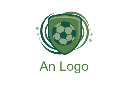soccer ball in a shield logo