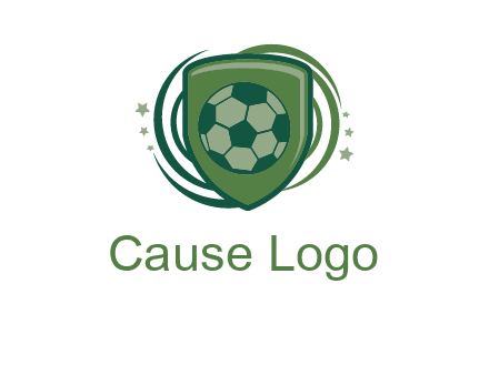 soccer ball in a shield logo