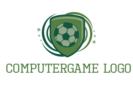 soccer ball in a shield logo