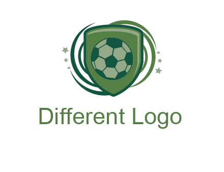 soccer ball in a shield logo