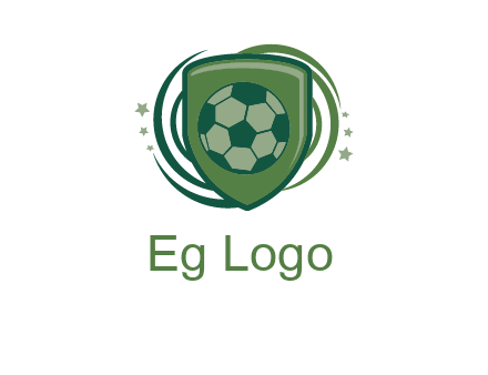 soccer ball in a shield logo