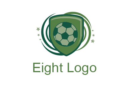 soccer ball in a shield logo