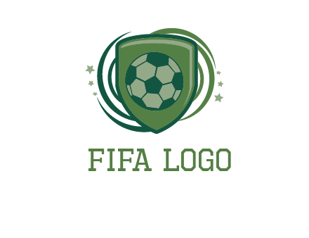 soccer ball in a shield logo