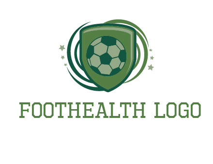 soccer ball in a shield logo