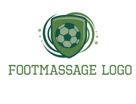 soccer ball in a shield logo