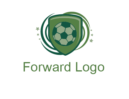 soccer ball in a shield logo