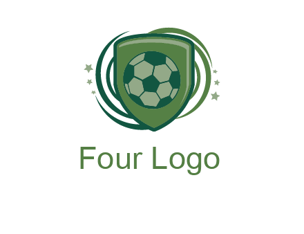 soccer ball in a shield logo