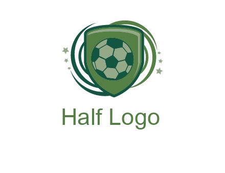 soccer ball in a shield logo