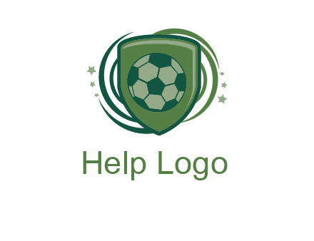 soccer ball in a shield logo