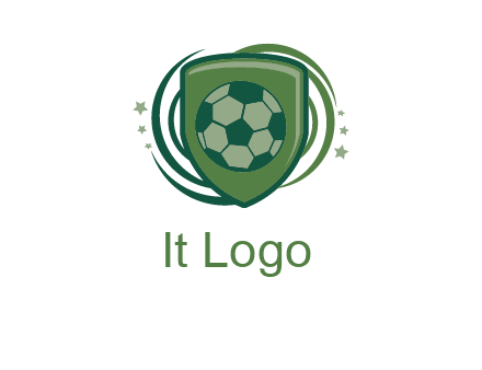 soccer ball in a shield logo