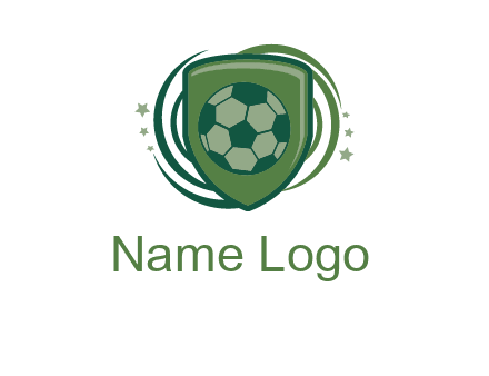 soccer ball in a shield logo