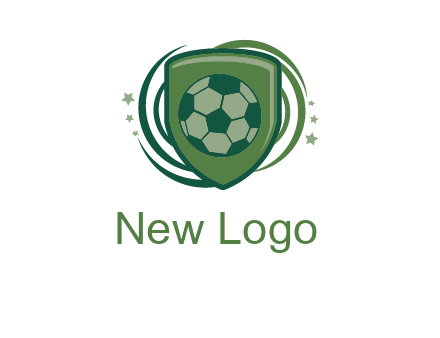 soccer ball in a shield logo