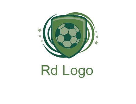 soccer ball in a shield logo