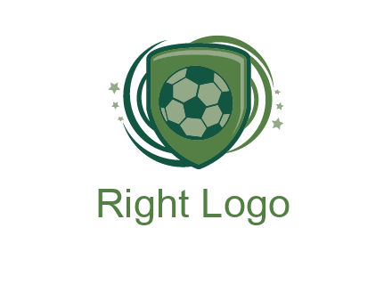 soccer ball in a shield logo