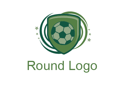 soccer ball in a shield logo