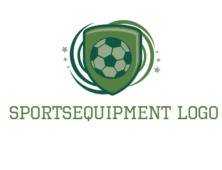 soccer ball in a shield logo