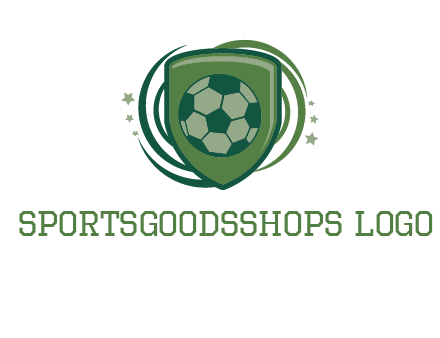 soccer ball in a shield logo