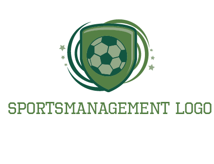 soccer ball in a shield logo