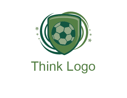 soccer ball in a shield logo
