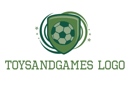 soccer ball in a shield logo
