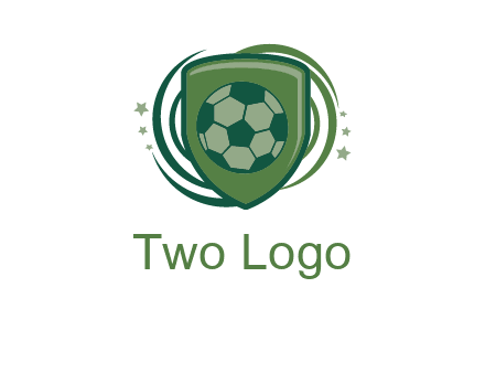 soccer ball in a shield logo