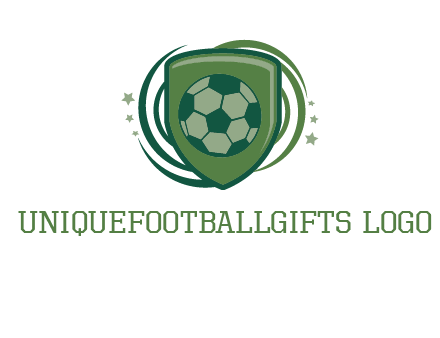 soccer ball in a shield logo