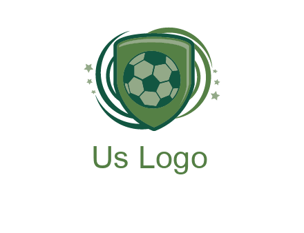 soccer ball in a shield logo
